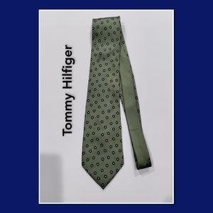 Tommy Hilfiger green and blue neck tie